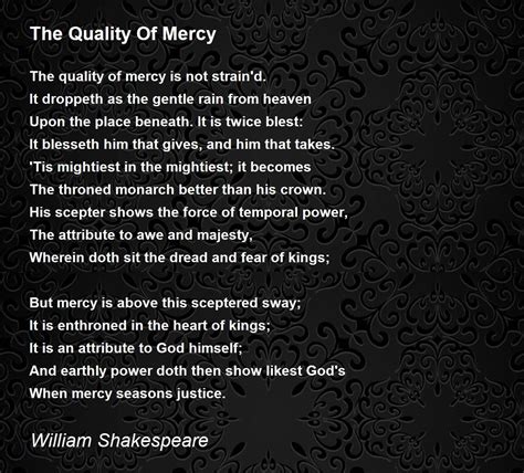 The Quality Of Mercy Poem by William Shakespeare - Poem Hunter