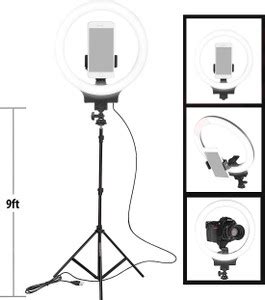 Jecool Big Tripod Stand for Live Stream-LED Ring Light with Phone ...