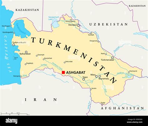 Turkmenistan Physical Map