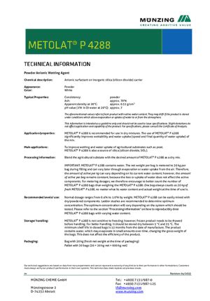 METOLAT® P 4288 | Münzing Chemie