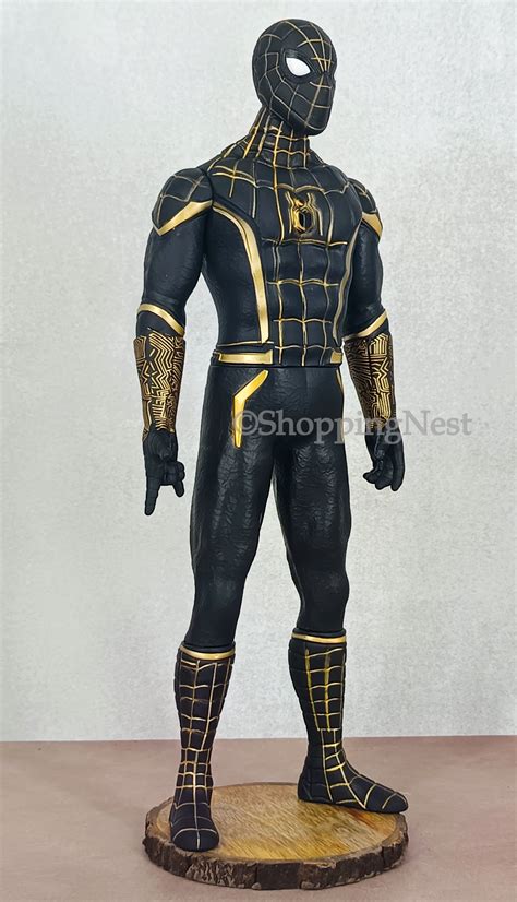 Marvel Spider-Man 3: No Way Home Peter Parker Black and Gold Zentai Su