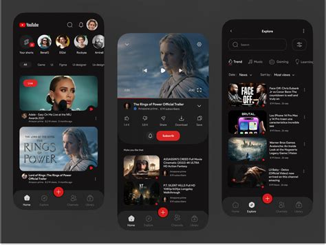 Image result for YouTube Android-App Layout