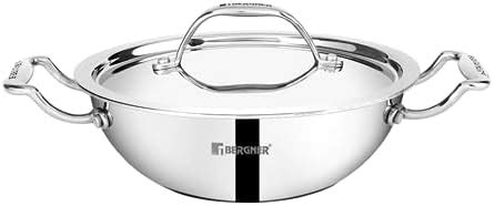 Stahl Triply Stainless Steel Kadai with Lid | Stainless Steel Cookware ...