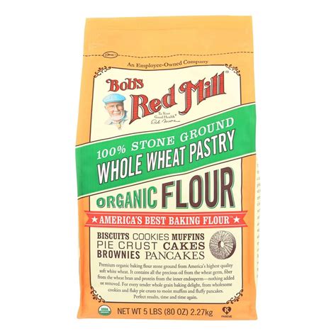 Bobs Red Mill Organic Whole Wheat Pastry Flour, 80 Oz - Walmart.com