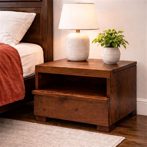 ARENA BED SIDE UNIT BS-08 RICH BROWN 41.9X31X33 CM