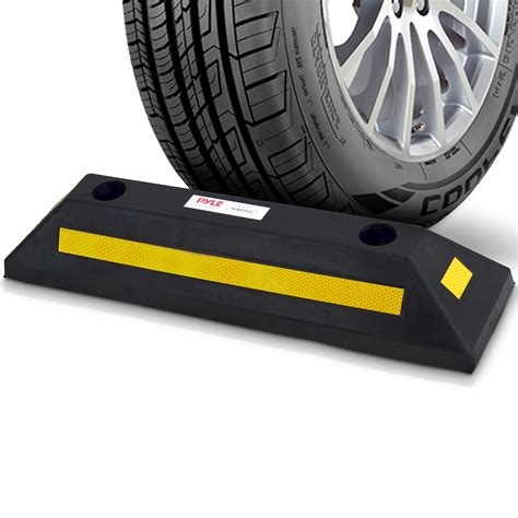 Amazon.com: Pyle Curb Garage Vehicle Floor Stopper for Parking Safety 1PC Heavy Duty Rubber ...