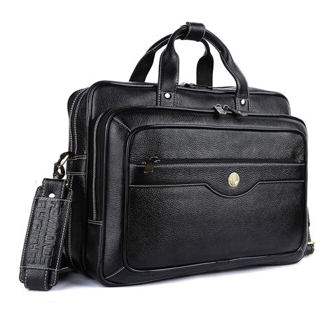 HAMMONDS FLYCATCHER Genuine Leather Expandable Office Bag for Men with ...