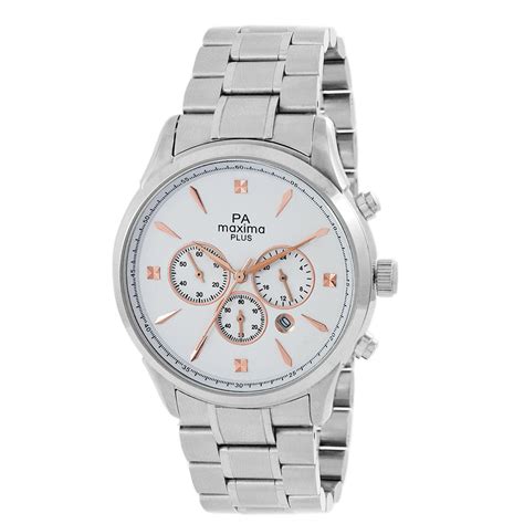 Maxima STEEL Men White Dial Analogue Watch - 48810CMGS