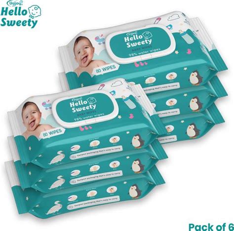 unijoy hello sweety baby wet wipes 98% water wipes - Price History