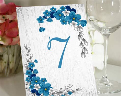 Darling Souvenir White Table Number Floral Frame Numbers Wedding ...
