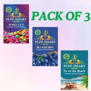 Puff Smart Hookah Flavors Set of 3 Blueberry, Ex On The Beach ...