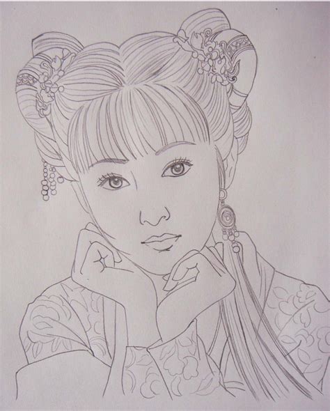 古代人物素描画简单,古代人物素描画_大山谷图库