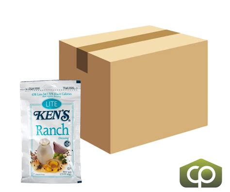 Ken's Foods 1.5 oz. Creamy Buttermilk Lite Ranch Dressing Packet - 60/Case
