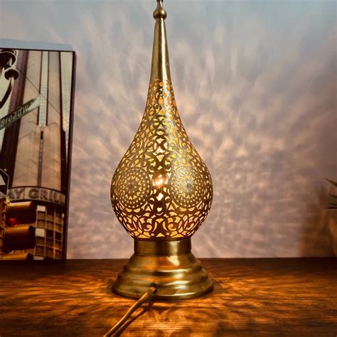 Cozy Brass Table Lamp Shade — Moroccan Style Lamp