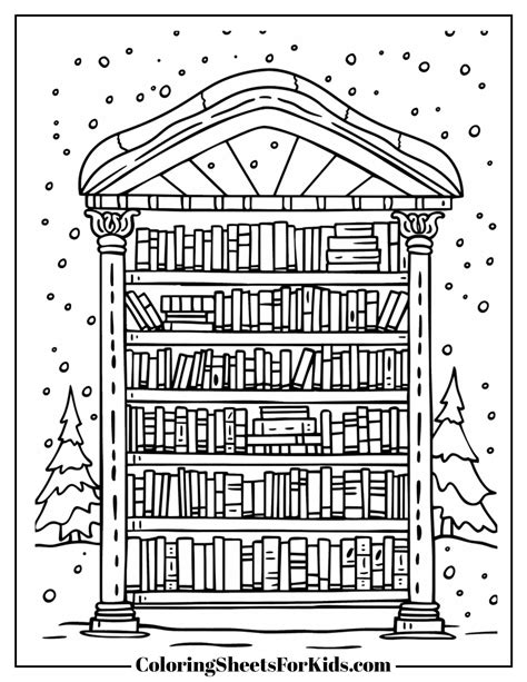 Library Coloring Pages
