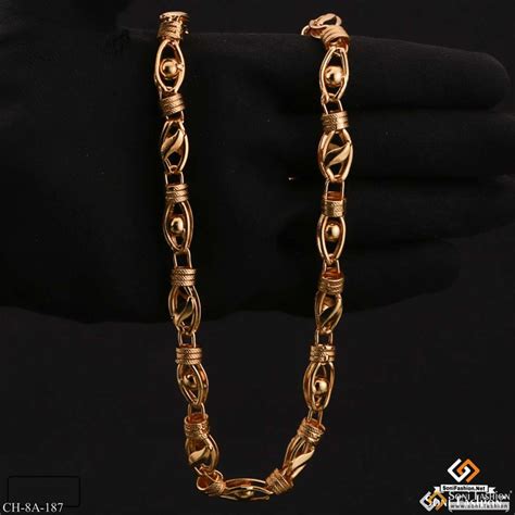 3d - Ball Cube Superior Quality Graceful Design Gold Plated Chain ...