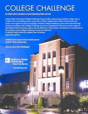 Fillable Online indstate indiana state university brochure form Fax ...