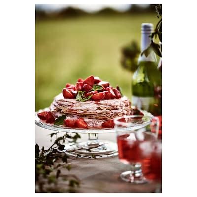 ARV BRÖLLOP serving stand with lid, clear glass, 29 cm (11") - IKEA