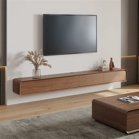 Buy POVISON 94'' Minimalist Floating TV Stand,Modern Wall-Mounted ...