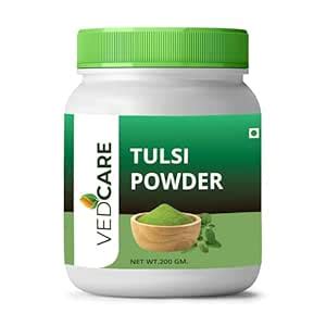 Vedcare 100% Herbal Tulsi Leaf Powder For Health, Skin & Hair| Non GMO ...