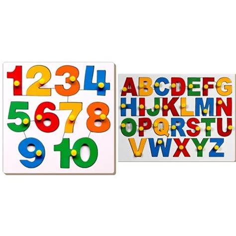 Little Genius Number Puzzle - 1 to 10 with Knob&Little Genius Wood ...