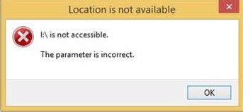 Image result for Parameter Incorrect Fix