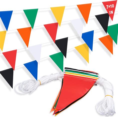 Amazon.com: Pennant Safety Flags, Flagging Banner Warning Flags, Marking Flags on String for ...