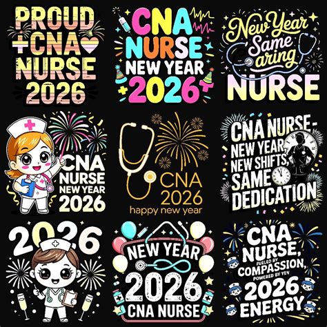 Buy CNA Nurse New Year 2026 Bundle | Png Svg | Nurse Clipart ...