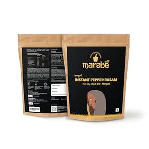 Marabe Traditional Foods Instant Pepper Rasam | 30gms X 5 Sachets ...