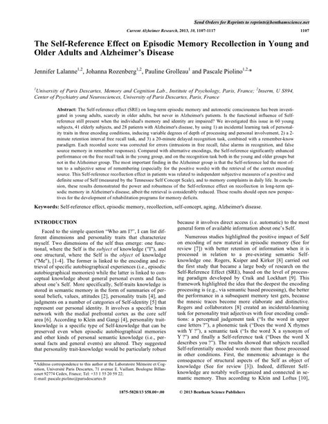 Image result for Self-Reference Effect Memory