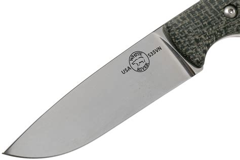 White River Knives Hunter Black Burlap Micarta hunting knife, Owen ...