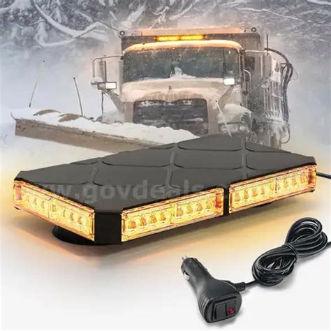 BRAND NEW AMBER / WHITE LED MAGNET MOUNT MINI LIGHT BAR LIGHTBAR FIRE ...