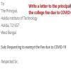 write a letter to school for fees receipt of 2019-2020,2020-2021. That ...