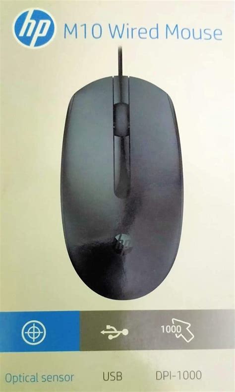 Amazon.in: Buy HP M10 Wired USB Mouse with 3 Buttons High Definition ...