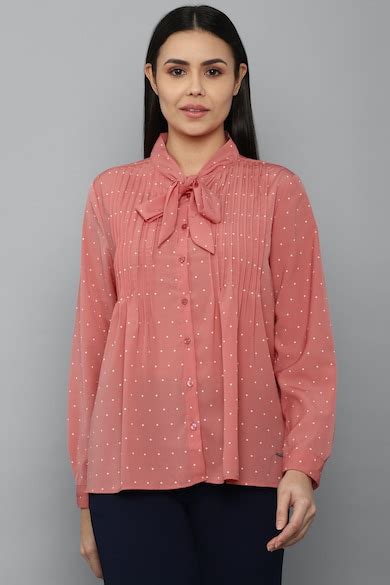 Buy Women Pink Print Long Sleeves Shirt Online - 753114 | Allen Solly