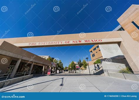 Sunny View of the Beautiful Campus of the University of New Mexico ...