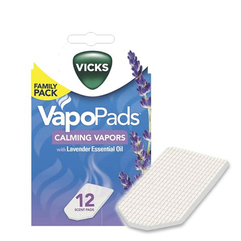 Vicks Vapo Pads with Menthol and Lavender, Calming, Cold and Flu Relief ...