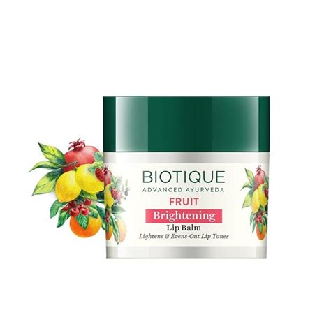 Buy Biotique Fruit Whitening/Brightening Lip Balm | Hydrated and ...
