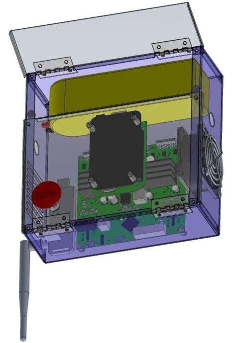 Rendering of the components of the control unit, including: the ...