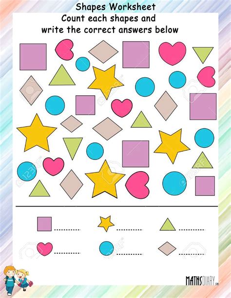 Count Shapes Worksheet 的图像结果
