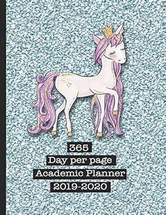 365 Academic Planner 2019-2020: Large Day Per Page Glitter Print ...