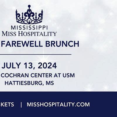 2024 Mississippi Miss Hospitality Farewell Brunch, Thad Cochran Center ...