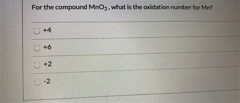 What Is the Oxidation Number of MnO2 的图像结果