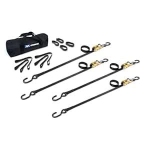 Mac's Tie-Downs 510001 Black Utility Pack with 6' x 1" Ratchet Straps ...