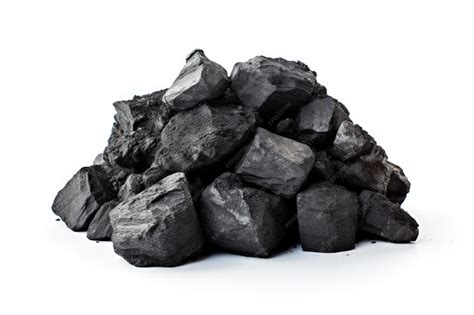 Premium AI Image | Coal on white background isolated