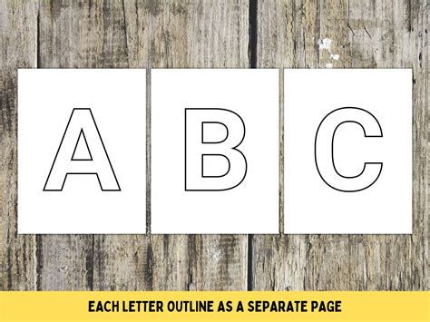 Large Printable Alphabet Letters: Classroom Bulletin Board (editable ...