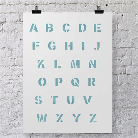 Large Classic Bold Alphabet Stencil | CraftStar