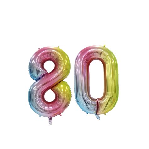 Party Anthem "Number 80" Birthday Foil Balloon | Number Balloon For ...