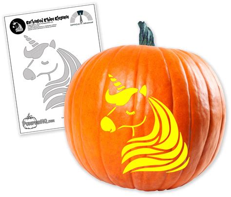 Unicorn Pumpkin Stencil