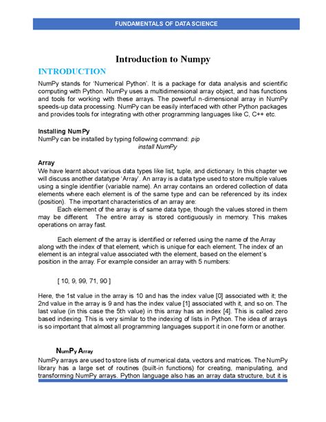 Image result for Numpy Python Short Notes